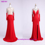 OEM/ODM Apparel Manufacturing Beading Red Evening Dress