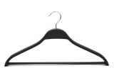 Premium Quality Black Plastic Hangers for Clothes with Bar