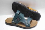 New Design Men's Beach Sandal with Leather Upper (SNB-13-002)