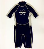 Short Neoprene Surfing Wetsuit with Nylon Fabric (HX15S124)