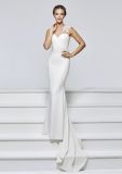 Ivory Beading Mermaid Bridal Dress Evening Gown