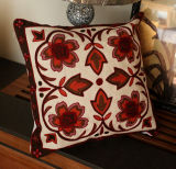 Embroidery Decorative Cushion Fashion Cotton Pilow (YPL-481)