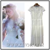 Fashion Summer White Long Wedding Prom Cocktail Party Dress for Women