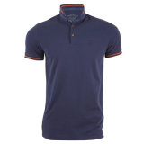 Cotton Pique Polo T-Shirt for Men with Needlework Logo