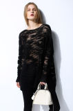 Fashion Mohair Loose Soft Ladies Knit Pullover Sweater