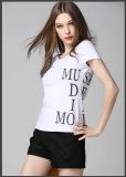 New Fashion 100% Cotton Cheap Women's Custom Printed T-Shirt