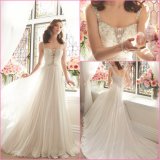 Wedding Dresses Chiffon Empire Sheer Bridal Prom Dress Y201644