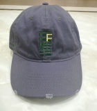 Fashion 2 Color Embroidery Logo Worn-out Distressed Baseball Cap