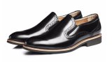 Slip on Brogue Black Leather Shoes, Formal Mens Shoes