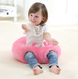 Round Plush Fabric Pink Baby Pillow with PP Cotton