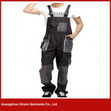 Factory Wholesale Cheap Cotton Polyester Working Bib Pants for Men (W257)