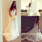 Strapless Wedding Dress Lace Bohemian Bridal Gown Wd154