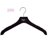 Custom No Slip Black Female Velvet Hangers for Clothes