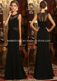 Black Lace Prom Party Gowns Sheath Evening Ladies Dresses Z605