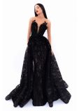 Lace Black Mermaid Evening Gown