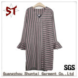 2018 New Fashion Striped Ladies Long Sleeve Dress for Autumn