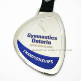Custom Silver Zinc Alloy Gymnastics Sport Medal Wholesale