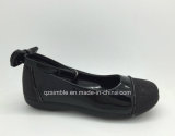 Hot Selling Flat Kids Dress Shoes with Black Shiny PU