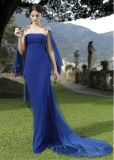 Blue Chiffon Formal Dress Beaded Beaded Party Evening Dress E1418