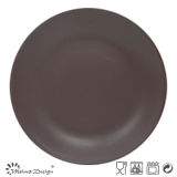 27cm Ceramic Dinner Plate Round Shape Solid Dark Brown