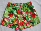 Big Red Flower Men's Beach Shorts