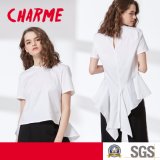 Ladies Fashion Round Neck T-Shirt Dovetail Blouse