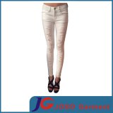 High Quality White 100% Cotton Women Jeans Jc1348