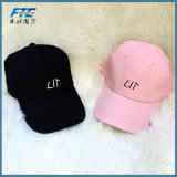 Embroidery Solid Color 6 Panels Baseball Cap Softball Cap