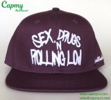 Purple Cotton Snapback Cap Hat Manufacturer