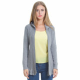 New Fashion Ladies Knitted Cardigan with Hooded