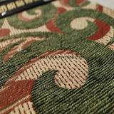 Green Color Chenille Jacqaurd Fabric for Furniture (FTH31406)