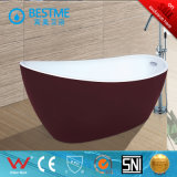 Red Color Skirt Free Standing Art Acrylic Bathtub (BT-Y2605E)