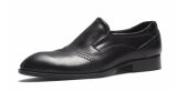 Cow Leather Derby Shoes Mens Black Formal Dress Shoes