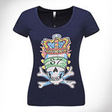 Fashion Sexy Cotton/Polyester Printed T-Shirt for Women (W047)