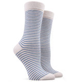 Pinstripes Odd Colored Knitting Crew Sock