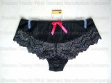 Panty with Silver Lurex Lace