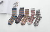 Custom Wholesale Elite Man Pinstripes Combed Cotton Socks