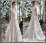 Applique Ball Gowns Applique U-Neck Tulle Wedding Dresses Y2037