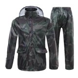 Adult Non-Disposable Polyester Nylon Army Military  Rain Suit