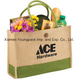 Wholesale Bulk Custom Printed Two Tone Eco-Friendly Jute Promotional Bags