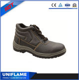 Ufa013 Ankle Height Black Steel Toe Workmens Safety Shoes