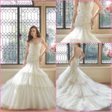 Mermaid Bridal Ball Gowns Tulle Organza Lace Wedding Dresses Y16481