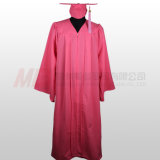 Matte Pink High School Graduation Cap Gown