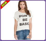 Fashion Sexy Cotton Printed T-Shirt for Women (W257)