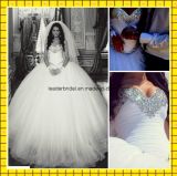 Crystals Wedding Ball Gown Sweetheart Puffy Bridal Dresses Z1039