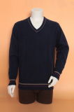 Men's Yak Wool/Cashmere V Neck Long Sleeve Sweater/Clothing/Knitwear/Garment