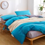 Home Textile Solid Plain Bedding Set Duvet Cover Blue