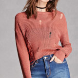 2018 New Ladies Irregular Thin Spring Fall Knitwear Sweater Pullover Wholesale