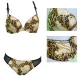 Hot Sale Animal Print Lingerie Underwear Wiith Lace (EPB167)