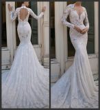 Long Sleeves Berta Bridal Gowns Mermaid Lace Beading Wedding Dress B16302